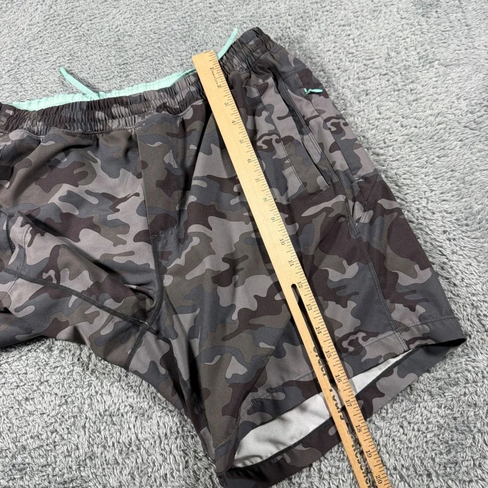 Birddogs Camo Performance Shorts Men Large Mint Lined Drawstrings Workout Athlet